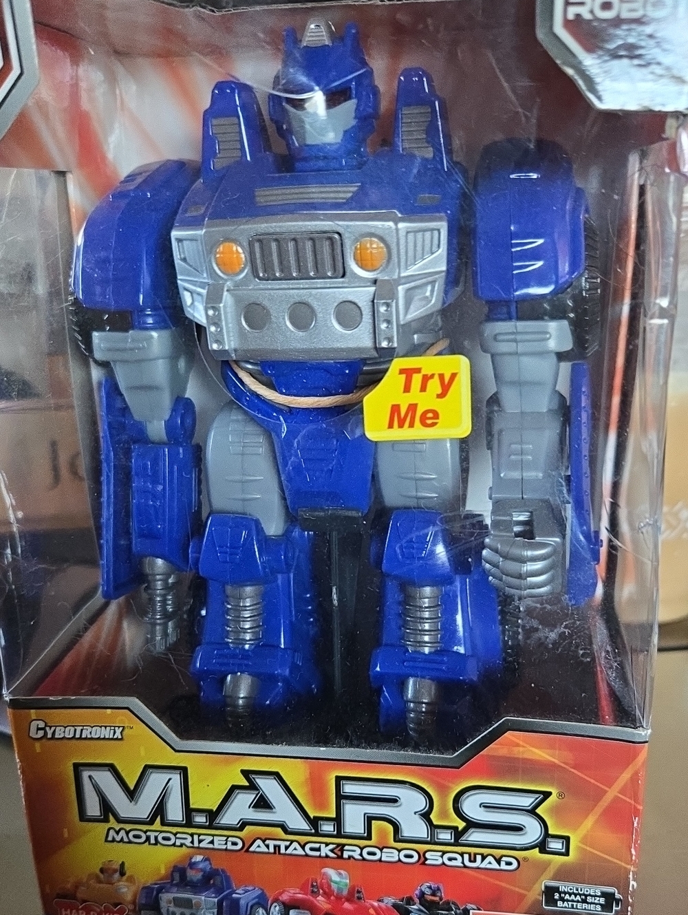 Motorized Attack Robo Squad Blue Action Robot Toy